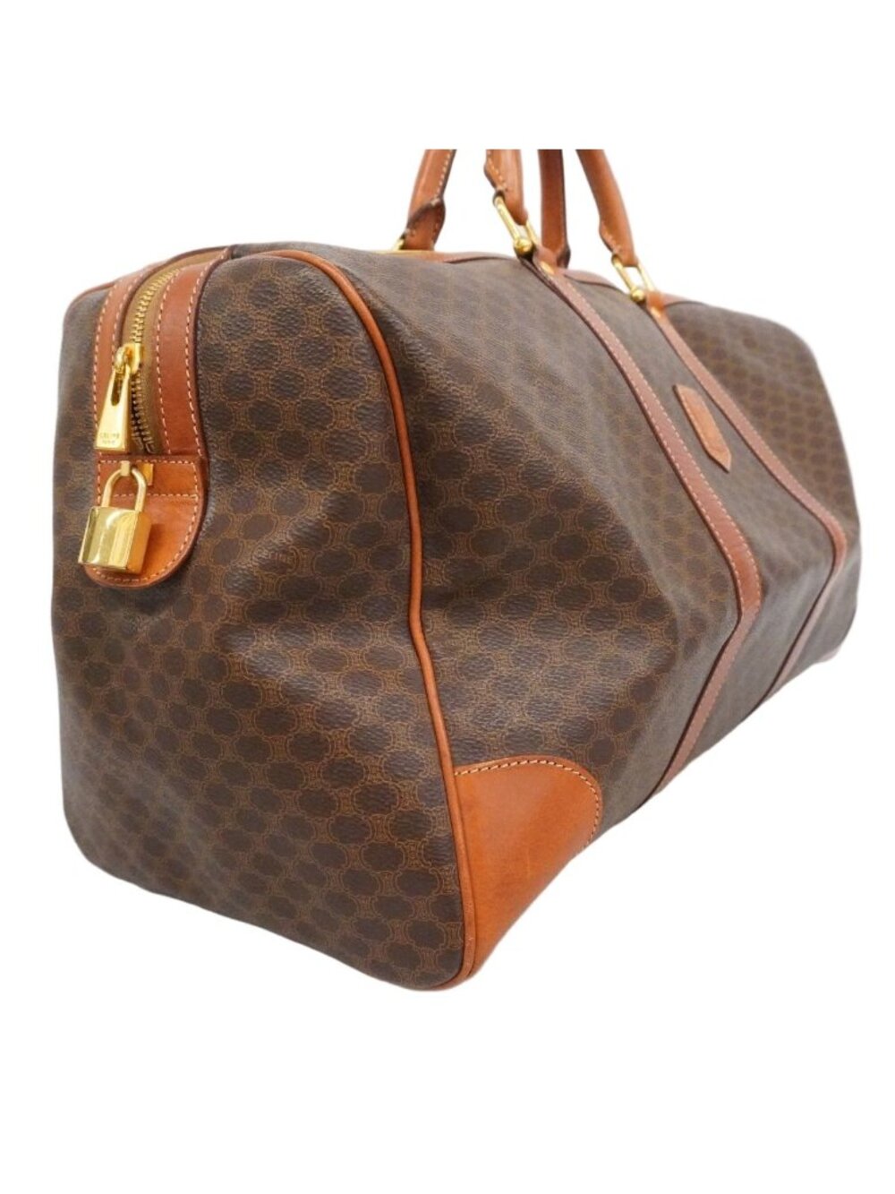 Celine Boston Bag Macadam Brown Gold - Picture 2 of 10